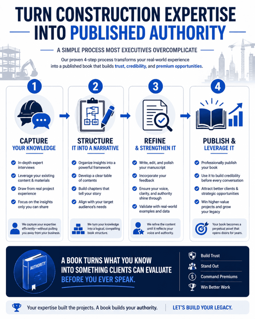 Process for publishing construction expertise