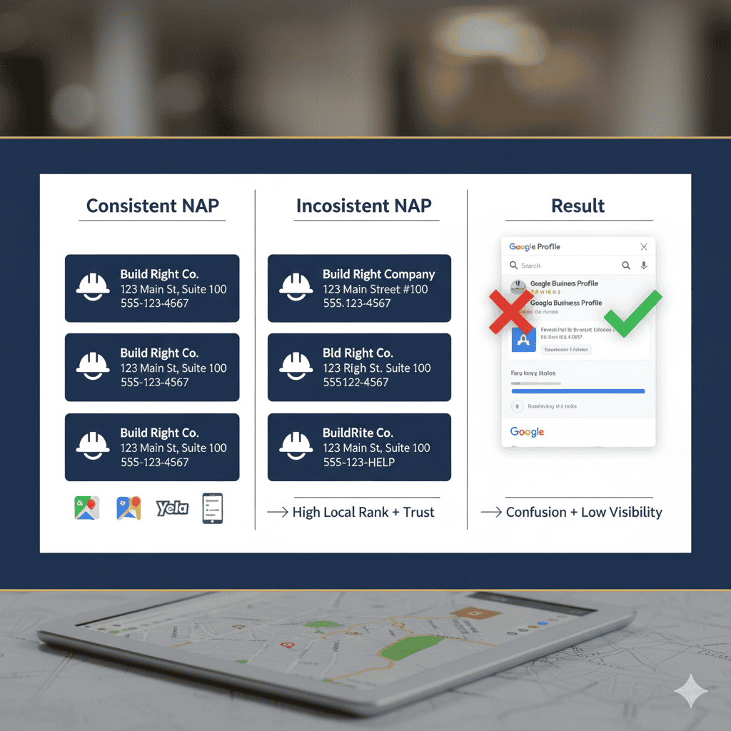 Build right company local citation consistency for SEO and Google profile accuracy.